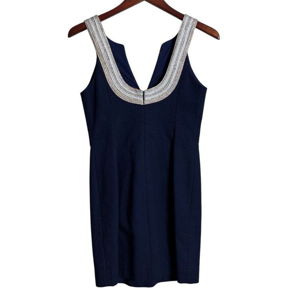 Lilly Pulitzer Valli Shift Dress True Navy Blue Size 2 - Picture 4 of 16